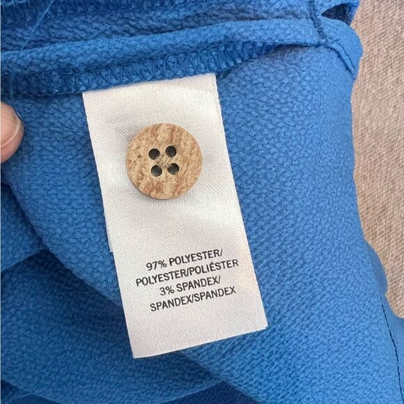 Kenneth Cole Mens Button-Up Shirt Short Sleeve Relaxed Fit Collared Blue Size M - Picture 10 of 12